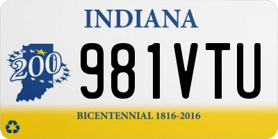 IN license plate 981VTU