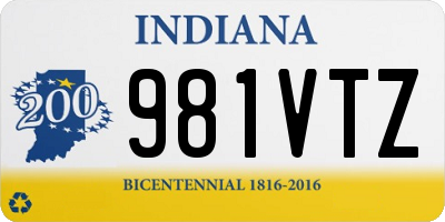 IN license plate 981VTZ