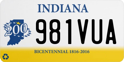 IN license plate 981VUA