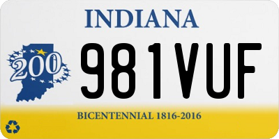 IN license plate 981VUF