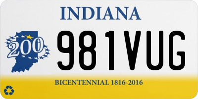 IN license plate 981VUG