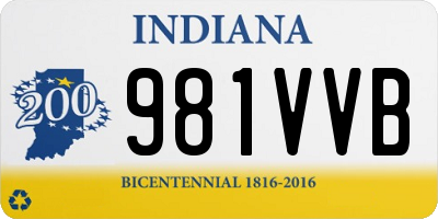 IN license plate 981VVB