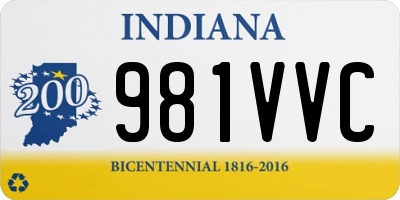 IN license plate 981VVC