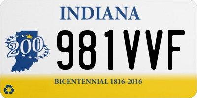 IN license plate 981VVF