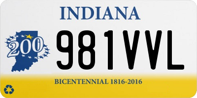 IN license plate 981VVL
