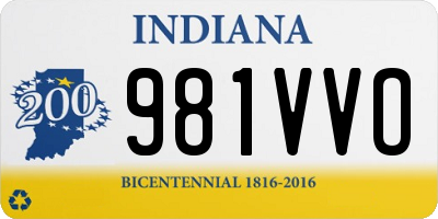 IN license plate 981VVO