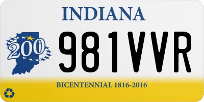 IN license plate 981VVR