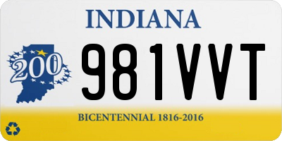 IN license plate 981VVT