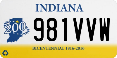 IN license plate 981VVW