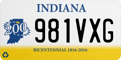 IN license plate 981VXG