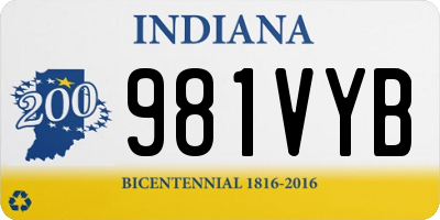 IN license plate 981VYB