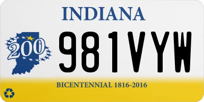 IN license plate 981VYW