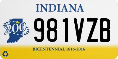 IN license plate 981VZB