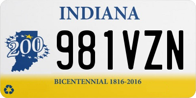 IN license plate 981VZN