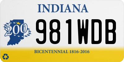 IN license plate 981WDB