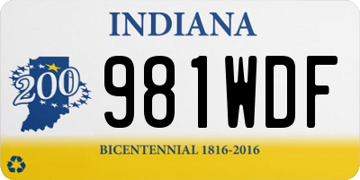 IN license plate 981WDF