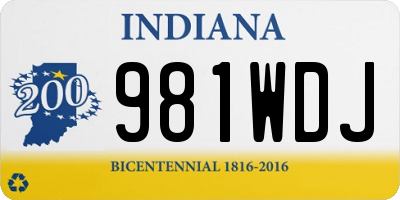 IN license plate 981WDJ