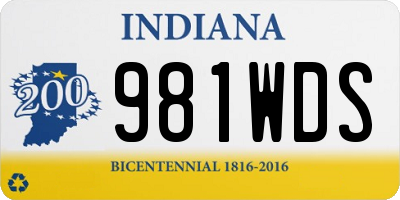 IN license plate 981WDS