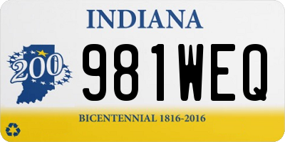 IN license plate 981WEQ
