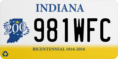 IN license plate 981WFC