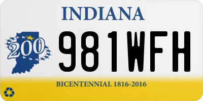 IN license plate 981WFH