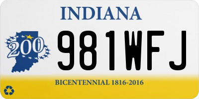 IN license plate 981WFJ