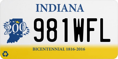 IN license plate 981WFL