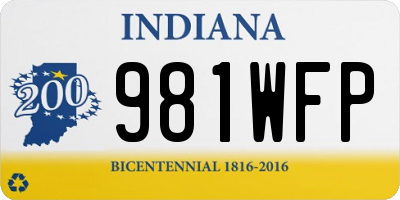 IN license plate 981WFP