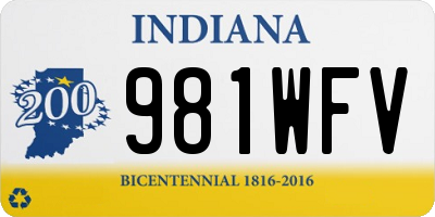 IN license plate 981WFV