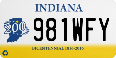 IN license plate 981WFY