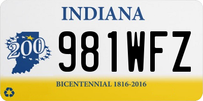 IN license plate 981WFZ