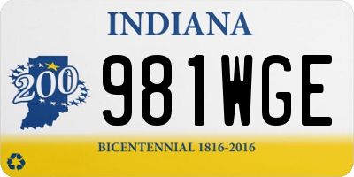 IN license plate 981WGE