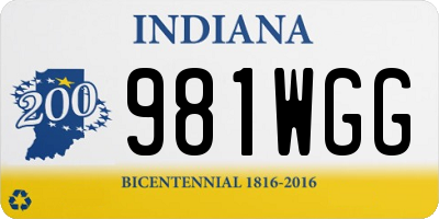 IN license plate 981WGG