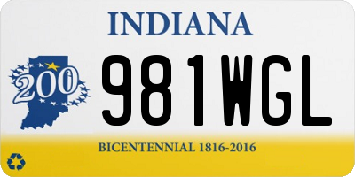 IN license plate 981WGL