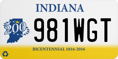 IN license plate 981WGT