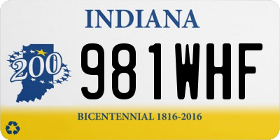 IN license plate 981WHF