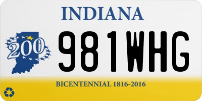 IN license plate 981WHG