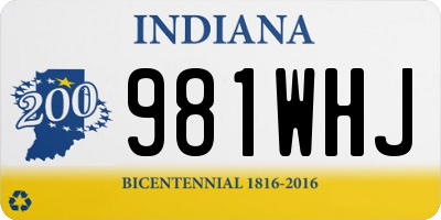 IN license plate 981WHJ