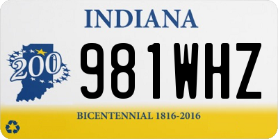 IN license plate 981WHZ