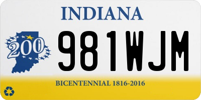 IN license plate 981WJM