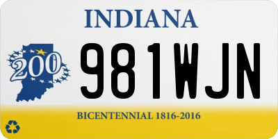 IN license plate 981WJN