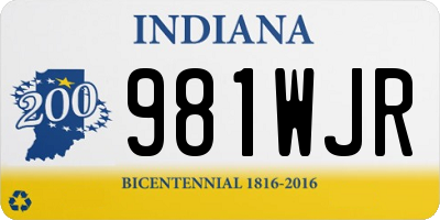 IN license plate 981WJR
