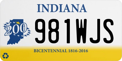 IN license plate 981WJS