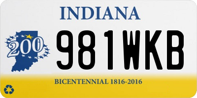 IN license plate 981WKB