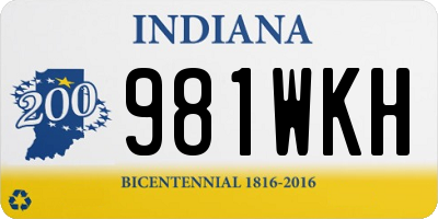 IN license plate 981WKH