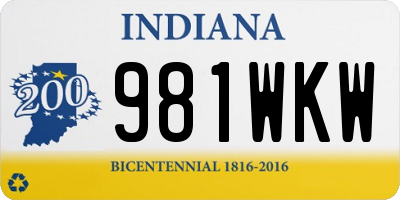 IN license plate 981WKW