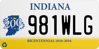 IN license plate 981WLG