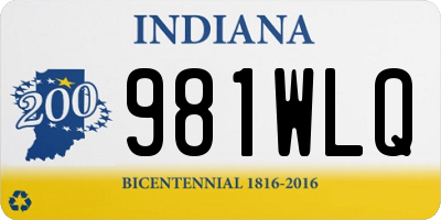 IN license plate 981WLQ