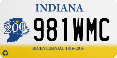 IN license plate 981WMC