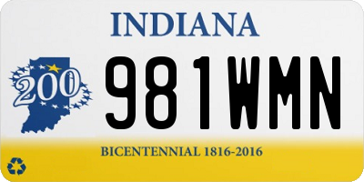 IN license plate 981WMN